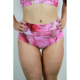 Rarr Designs Mid Waisted Brazil Shorts - Tutti Frutti Raspberry