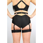 Yasmin High Waist Garter Short - Black