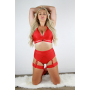 Rarr Designs Yasmin Garter Short Vita Alta - Rosso
