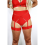 Rarr Designs Yasmin Garter Short Vita Alta - Rosso