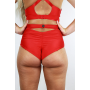Yasmin High Waist Garter Short - Red
