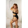 Pixie Garter Bodysuit - Black