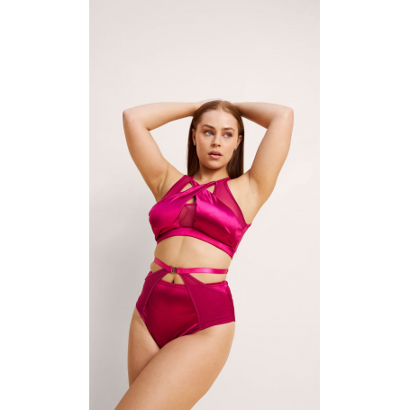 Lunalae Katherine Cross Over Top - Magenta