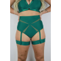 Rarr Designs Yasmin Garter Short Vita Alta - Verde Foresta