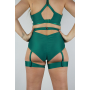 Rarr Designs Yasmin Garter Short Vita Alta - Verde Foresta